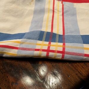 Plaid Kitchen Tablecoth- Red, Blue, Yellow